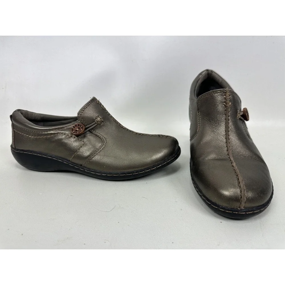 CLARKS WOMEN'S ASHLAND GLOW SHOES Bronze ‎ Size 7 M